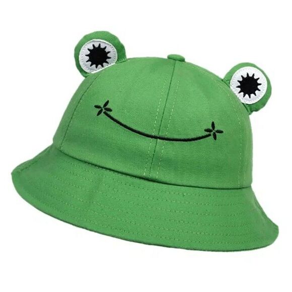 Frog Bucket Sun Wide Brim Fun Hat for Children Girls or Boys - Picture 1 of 7